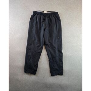 Vintage Adidas Pants Mens S Black 3 Stripe Ankle Zip Lined Gym Basketball Y2K